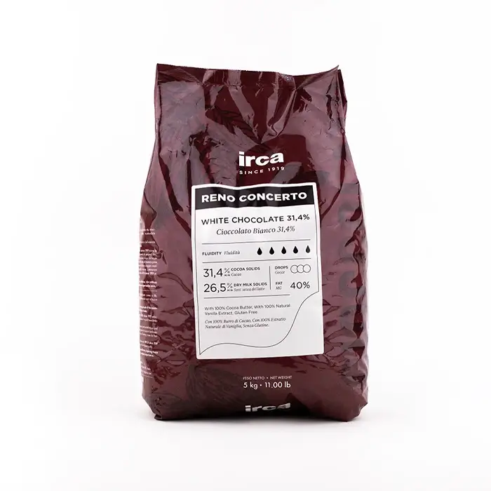 Шоколад Reno Concerto белый 31% диски Irca, 5 кг