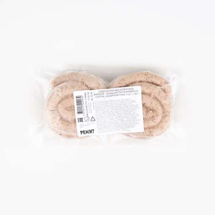 Колбаски Ганноверские (4 улитки) «Ремит», 400 г