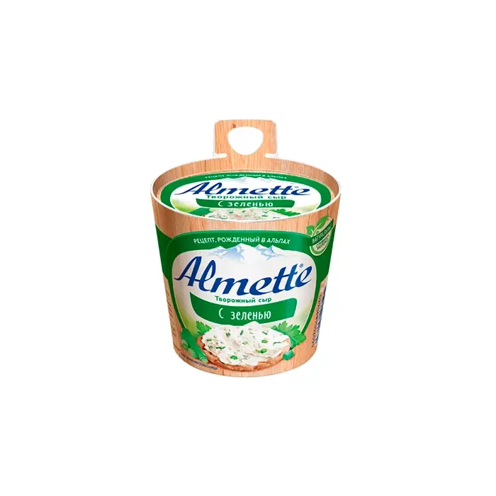 Сыр творожный Альметте С зеленью 60% «Хохланд», 150 г