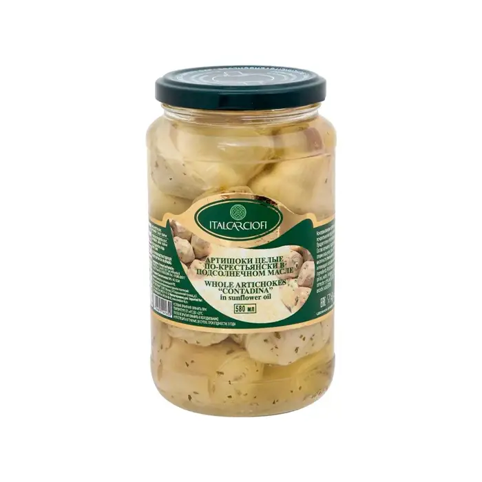 Артишоки целые в масле по-крестьянски, “Italcarciofi”, 530 гр