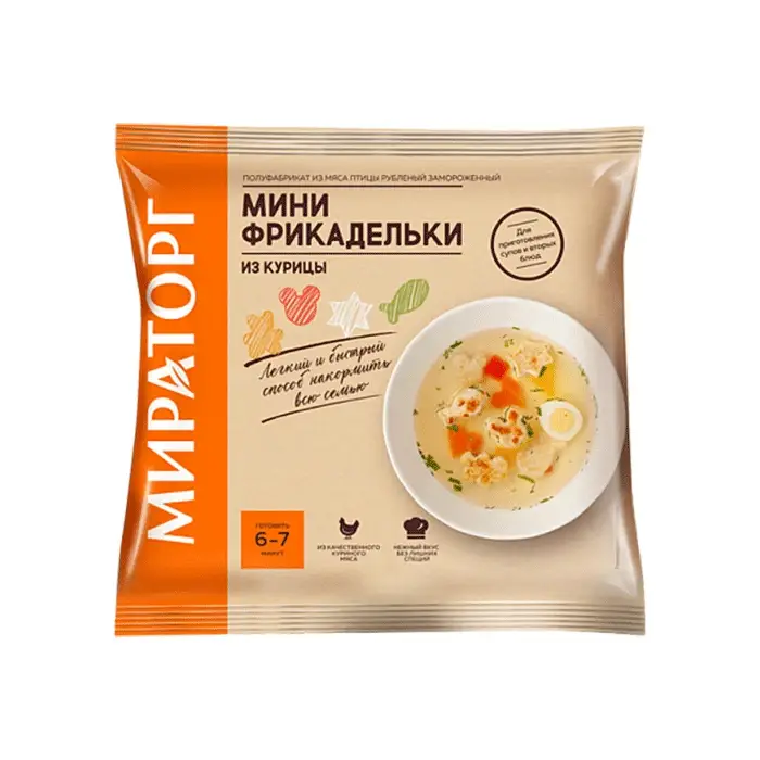 Фрикадельки мини из курицы "Мираторг", 0,25 кг (Россия)