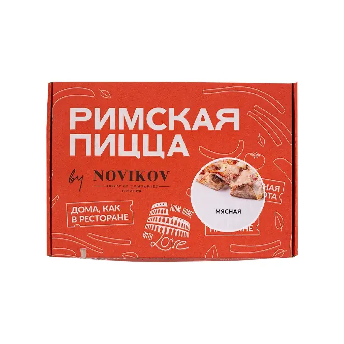 Пицца римская Мясная (20*30 см) "Минисыроварня", 480 гр