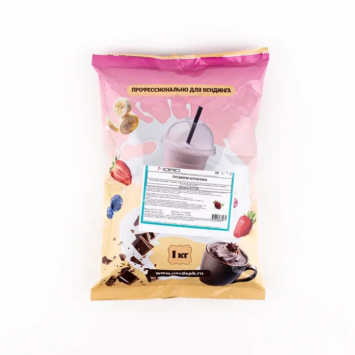 Смесь сухая Клубника для мягкого мороженого, коктейля, десертов «Вита Айс-Премиум», 1 кг