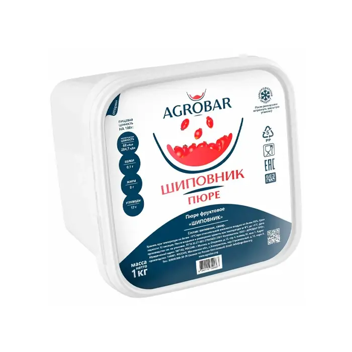 Пюре замороженное Шиповник "Agrobar", 1 кг