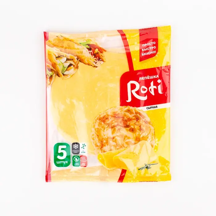 Лепешка слоеная сырная Roti, 5 шт