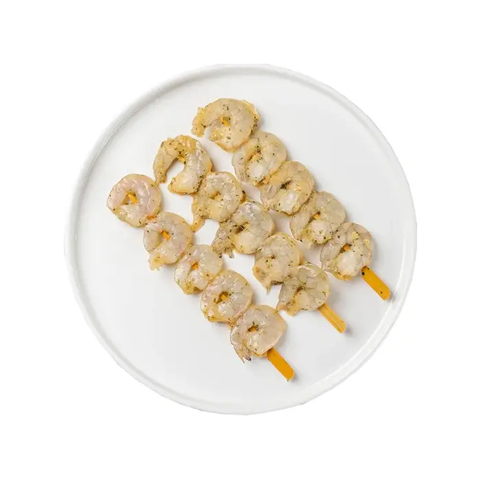 Креветки очищенные в чесночном маринаде на шпажке, 500 г
