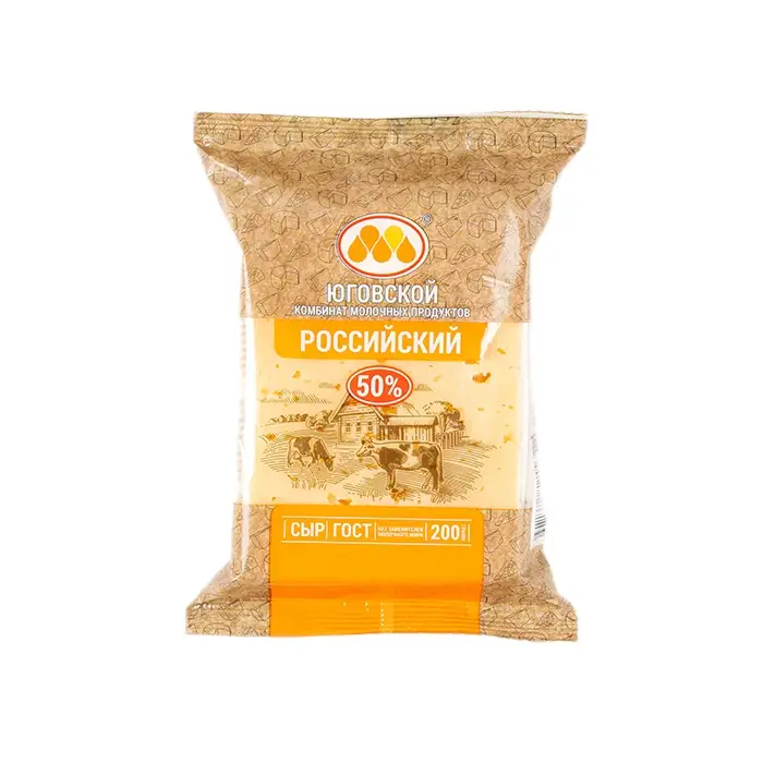 Сыр полутвердый Российский 50%, 200 г