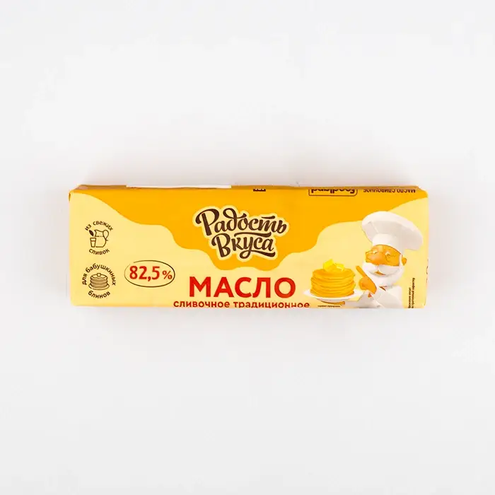 Масло сладкосливочное несоленое Традиционное 82,5% «Радость вкуса», 400 гр