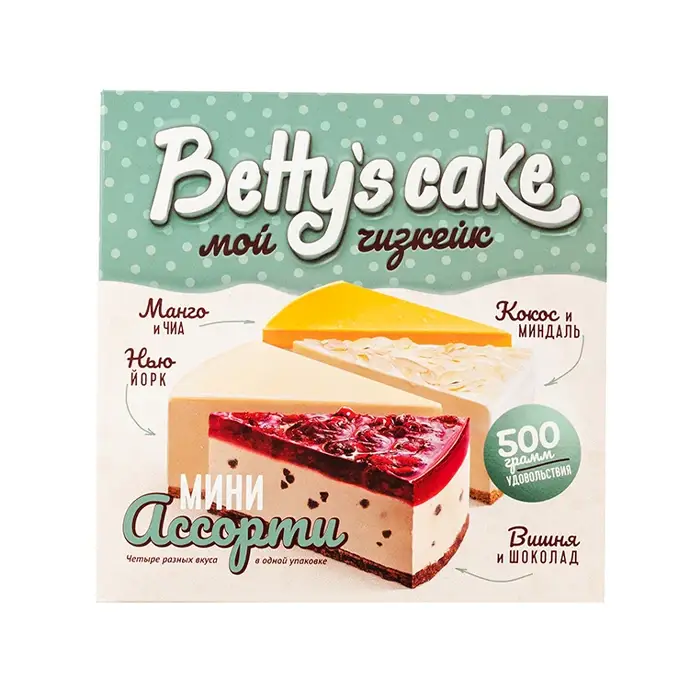 Чизкейк Ассорти мини Betty's Cake, 4 порции, 500 г