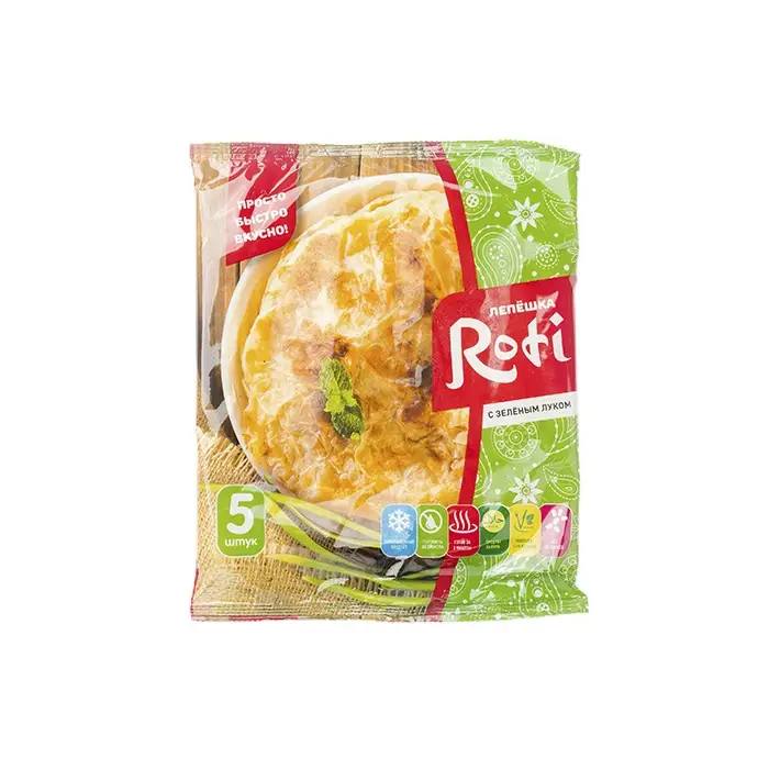 Лепешка слоеная с зеленым луком Roti, 5 штук
