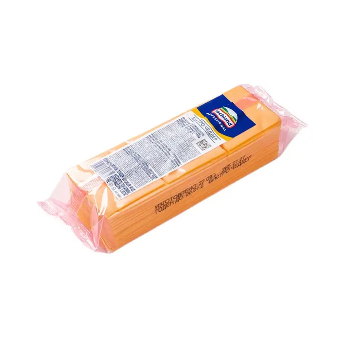 Сыр плавленый ломтевой Чеддер Бистро 45% Hochland, 90 ломтиков, 1,107 кг