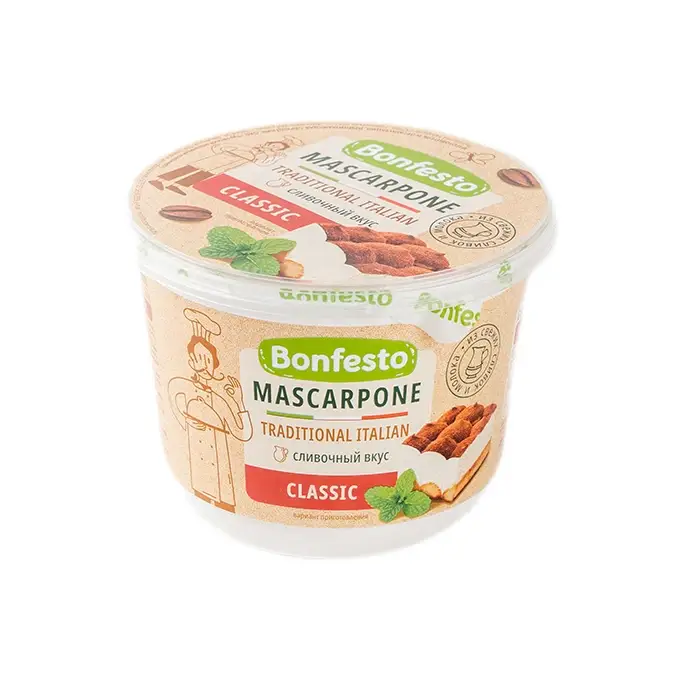 Сыр мягкий Маскарпоне 78% Bonfesto, 500 г