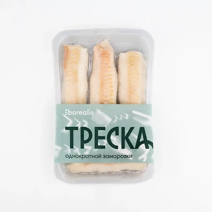 Филе трески (спинки-лойн) 130+ г Borealis, 400 г