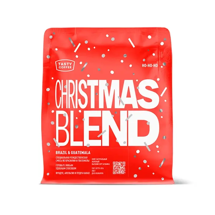 Кофе молотый, эспрессо-смесь Christmas Blend Тasty Coffee, 250 гр