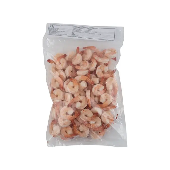 Креветки тигровые вареномороженные очищенные без хвоста 31/40, глазурь 7%, 1 кг