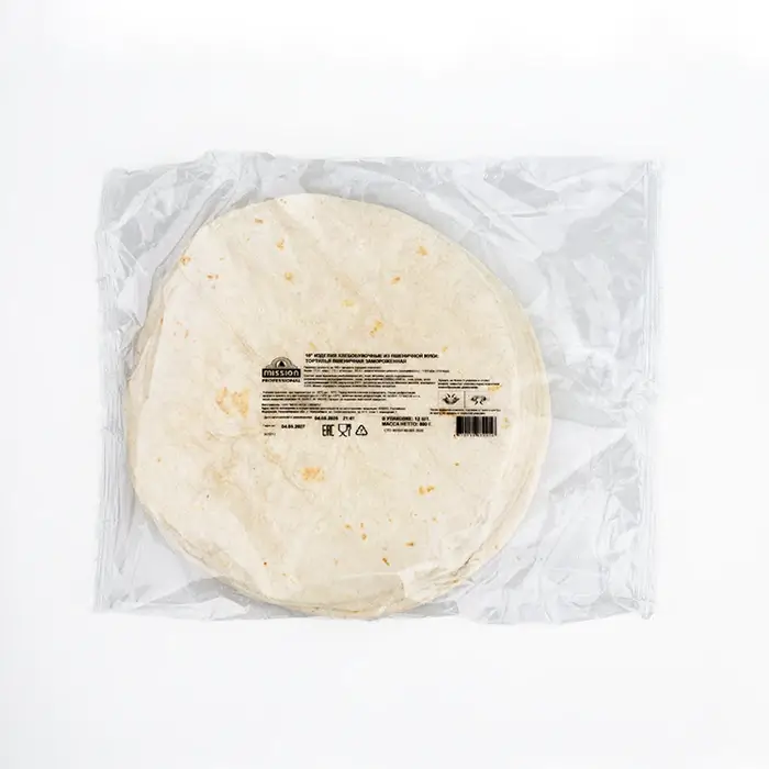 Лепешка Тортилья пшеничная 10 дюймов (250 мм) Mission Foods, 12 штук в упаковке