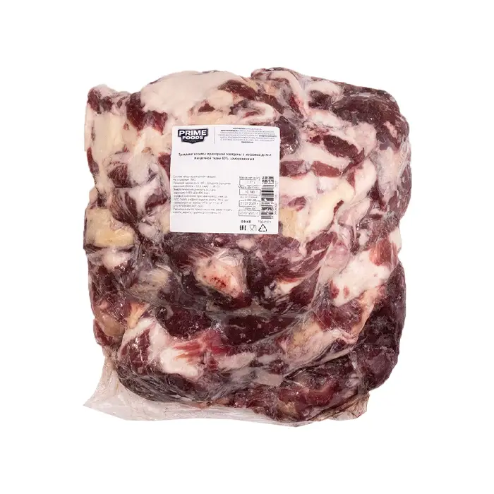 Говядина, тримминг из мраморной говядины 60/40 "ПРАЙМФУДС", 10 кг