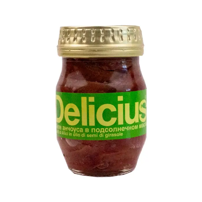 Анчоус, филе в подсолнечном масле, 90 г