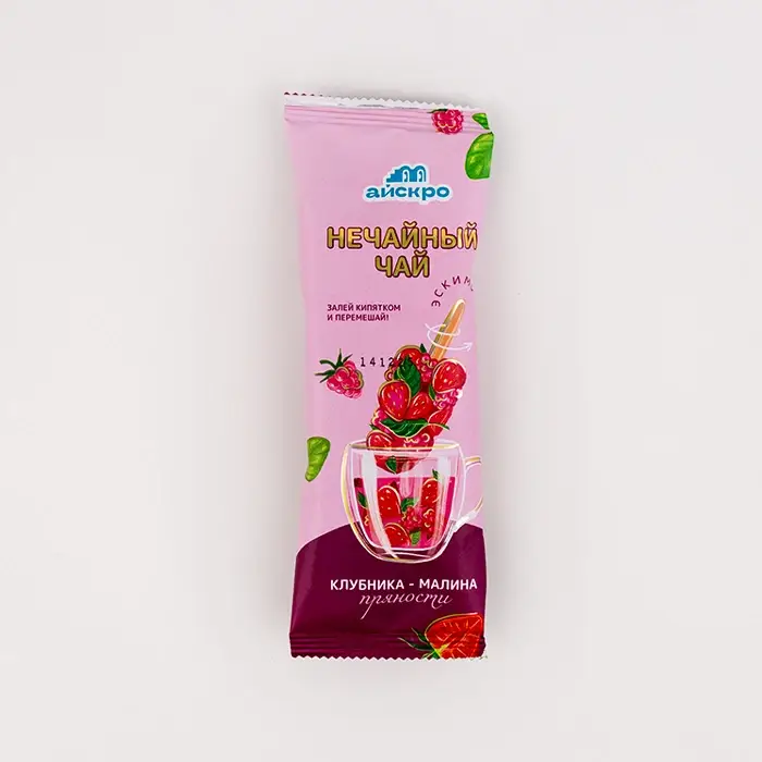 Чайный напиток Клубника, малина и пряности «Айс Кро», эскимо, 65 гр