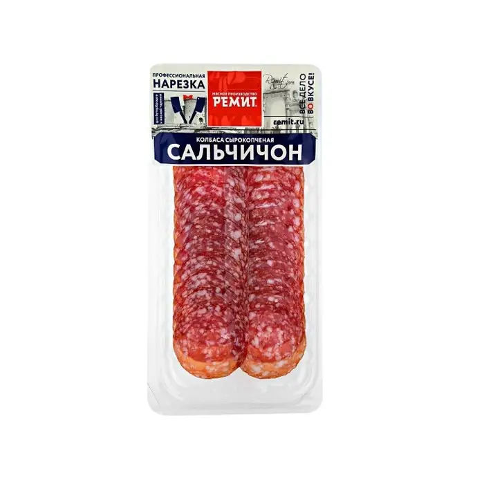 Колбаса сырокопченая сальчичон «Ремит», нарезка, 70 г