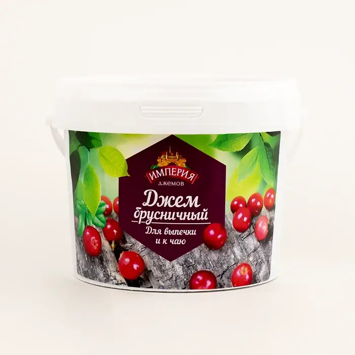 Джем с кусочками брусничный «Империя джемов», 1 кг