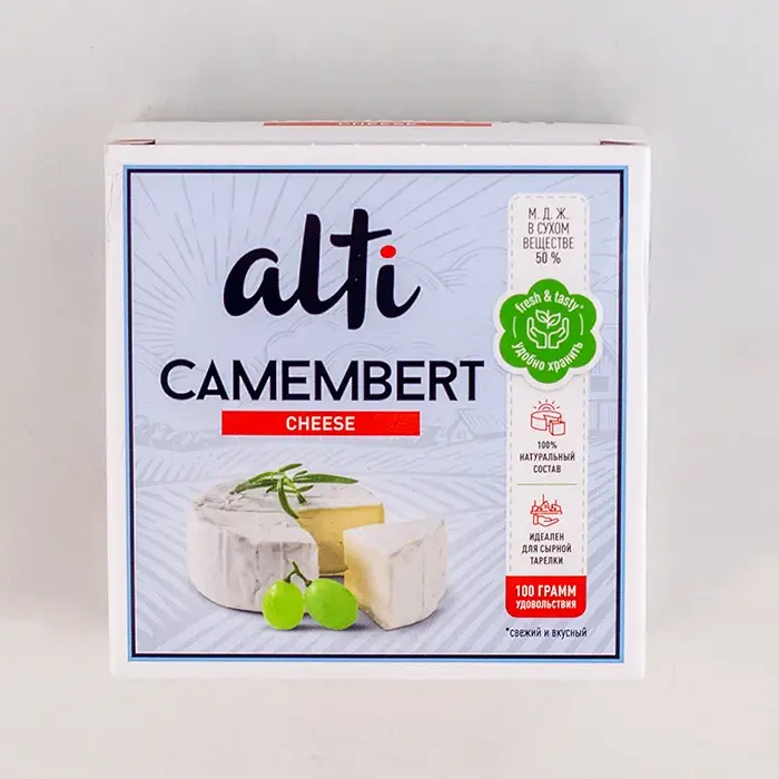Сыр мягкий с белой благородной плесенью Камамбер Alti, 100 гр