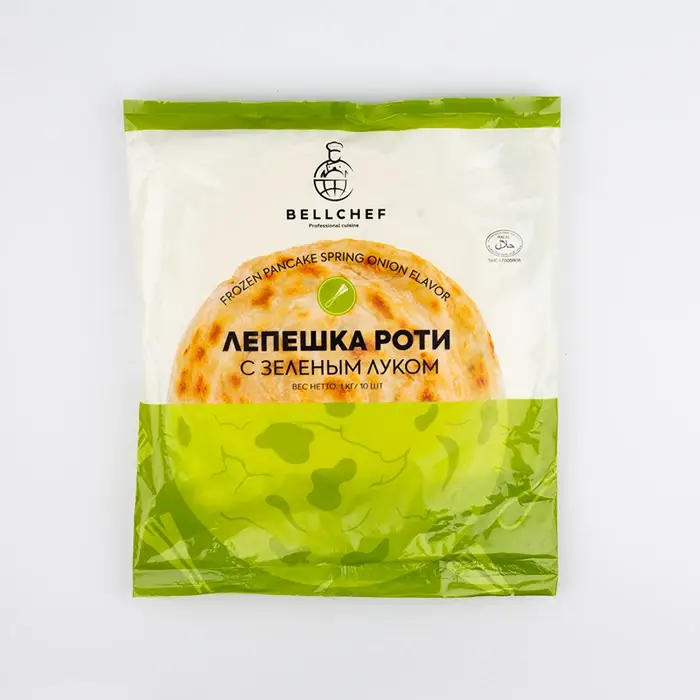 Лепешка Roti с зеленым луком Bellchef, 10 шт в 1 упаковке
