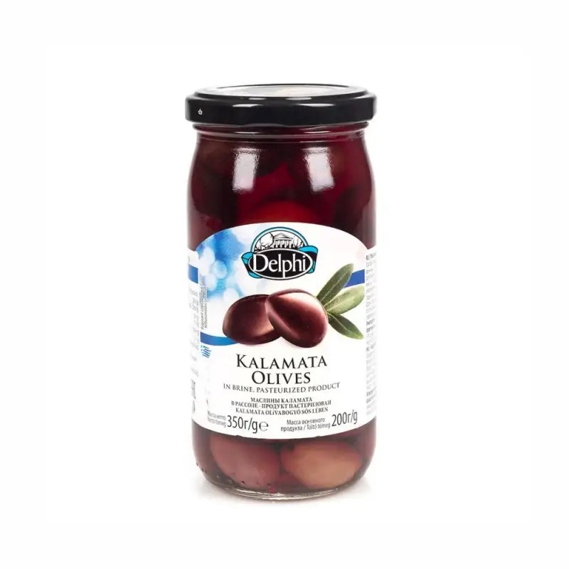 Маслины с косточкой Каламата "Delphi" (Греция), 350 грамм