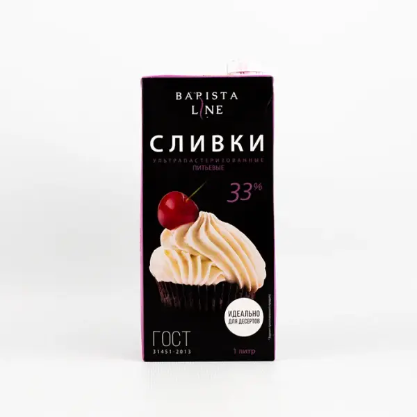 Сливки питьевые 33 %, «Хорошее дело», 1л