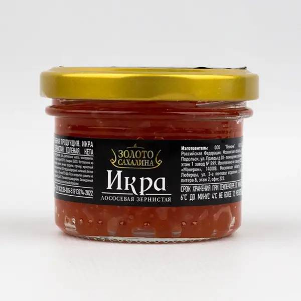Икра кеты «Золото Сахалина», 90 г