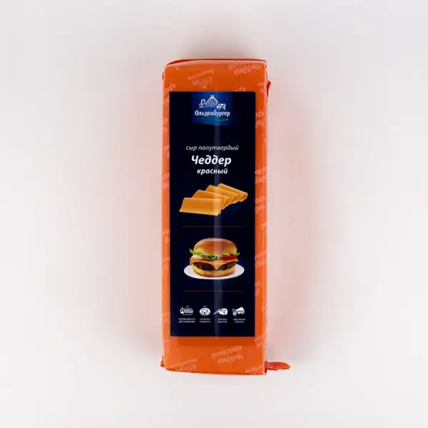 Сыр полутвердый Чеддер красный 45% Oldenburger, 3 кг