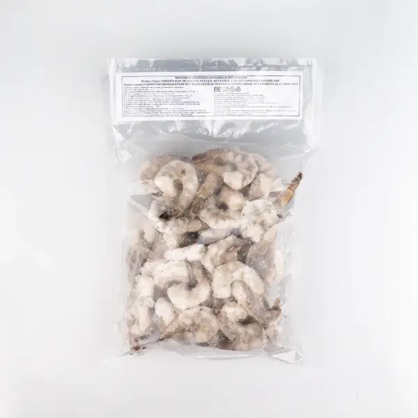 Креветки тигровые свежемороженные очищенные с хвостом 21/25 Satish, 1 кг