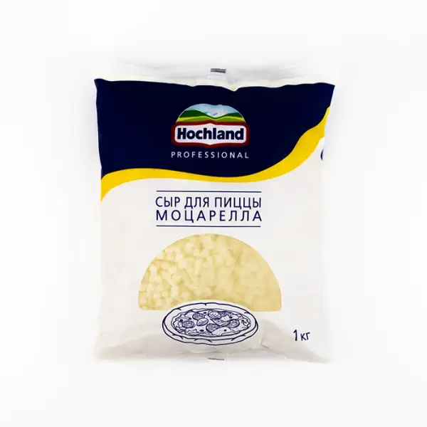 Сыр Моцарелла для пиццы 40% Hoсhland Professional, кубики, 1 кг