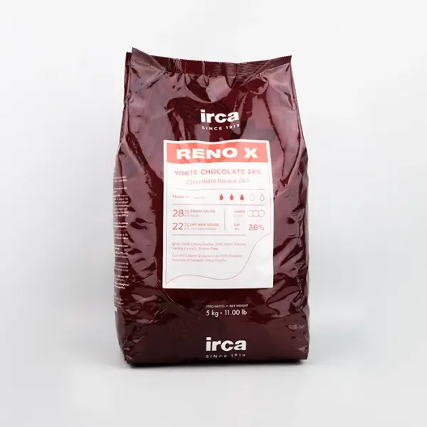 Шоколад белый, Reno Х, 28 % диски Irca, 5 кг