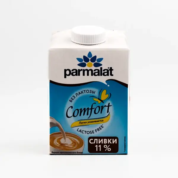 Сливки питьевые безлактозные 11% Parmalat, 500 мл