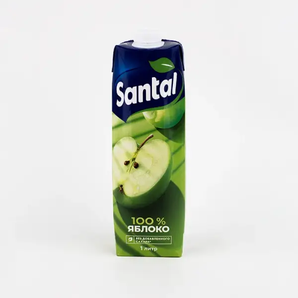 Сок яблочный для детского питания Santal, 1 л