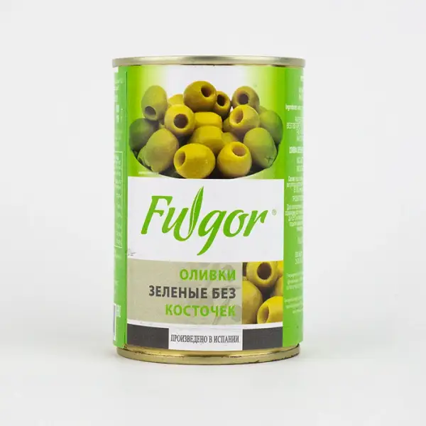 Оливки зеленые без косточки Fulgor, 300 г