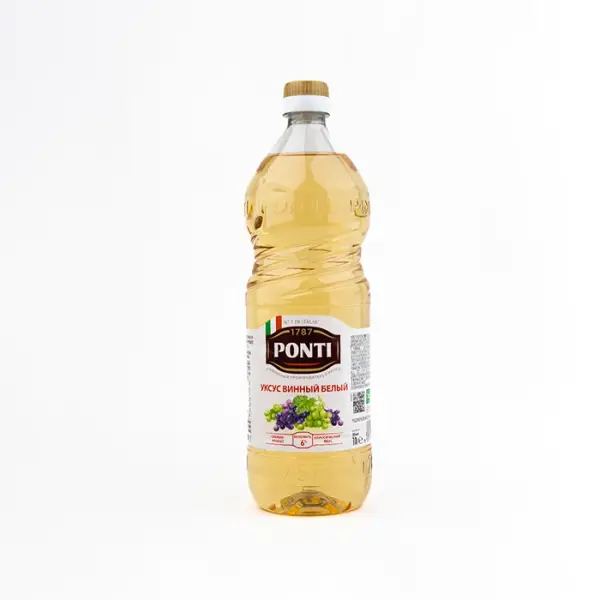 Уксус винный белый 6% Ponti, 1 л