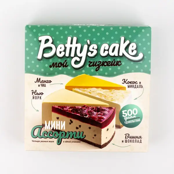 Чизкейк Ассорти мини Betty's Cake, 4 порции, 500 г