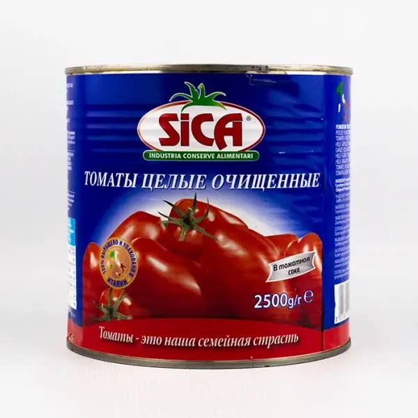 Томаты очищенные в собственном соку Sica, 2,5 кг