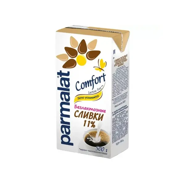 Сливки питьевые безлактозные 11% Parmalat, 500 мл