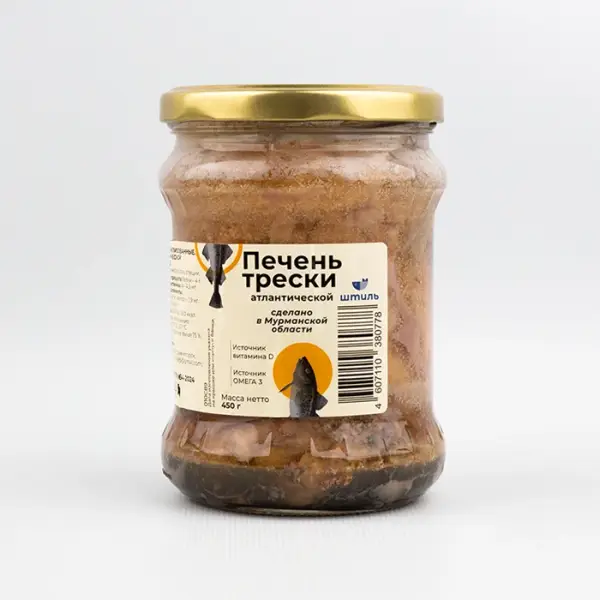 Печень трески атлантической натуральная «Штиль», 450 гр