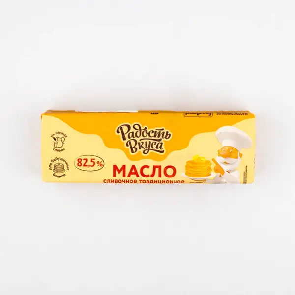 Масло сладкосливочное несоленое Традиционное 82,5% «Радость вкуса», 400 гр