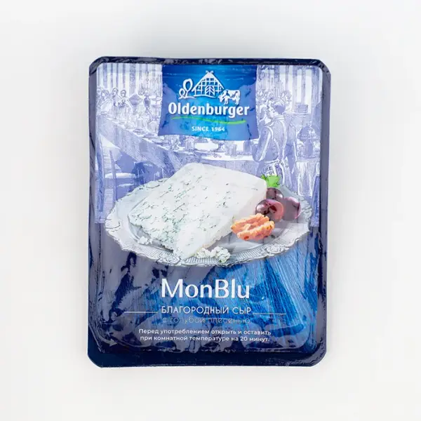 Сыр мягкий с голубой плесенью 50% Mon Blu, 100 г