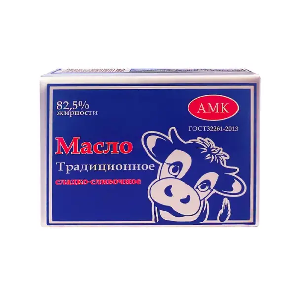 Масло сладкосливочное несоленое Традиционное 82,5% АМК, 180 г