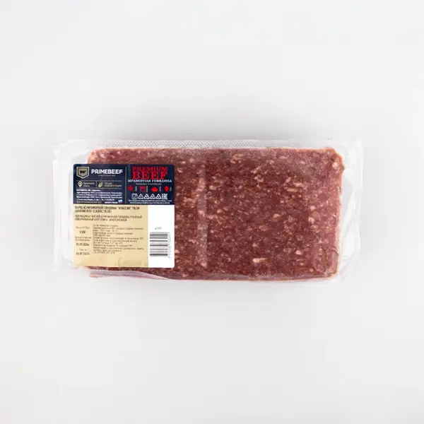 Говядина фарш 70/30 Cround Beef Classic «Праймбиф», 2 кг