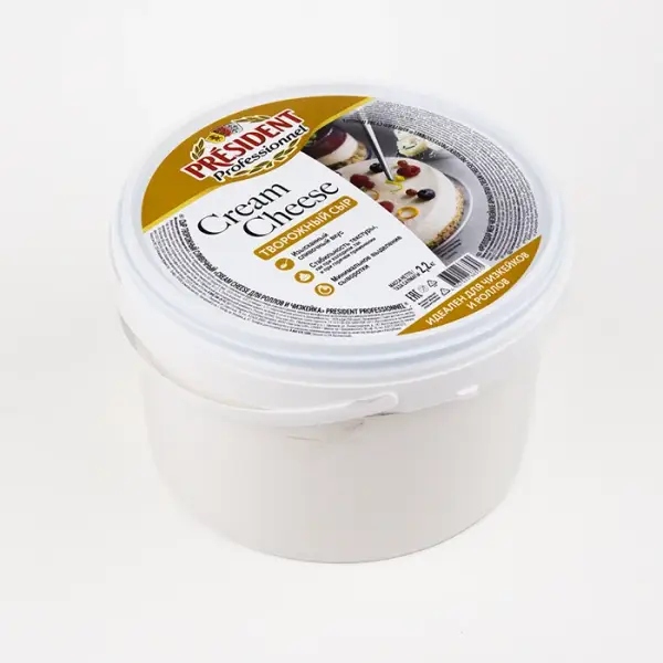 Сыр творожный сливочный 65 % Cream Cheese President, 2,2 кг