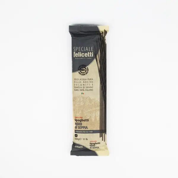 Макароны n. 046 Спагетти с чернилами каракатицы Felicetti, 500 г