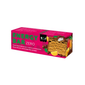Батончик кокосовый Energy Bar Zero со вкусом манго в мол. шок. без сахара 