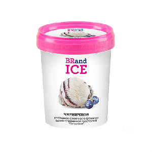 Мороженое сливочное ванильное со вкусом черники BRandICE 600 гр